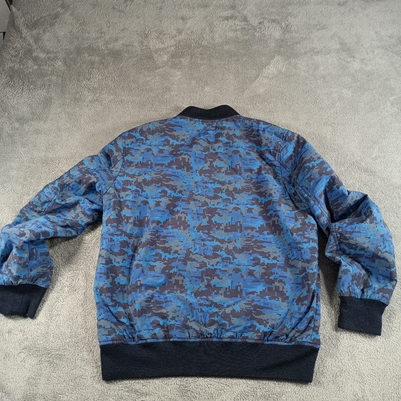 Paul Smith Bomber Jacket Blue Camo Mens Large - Picture 9 of 13